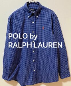 美品　POLO by RALPH LAUREN ラルフローレン　ポニー刺繍　ボタンダウンシャツ　　長袖チェックシャツ