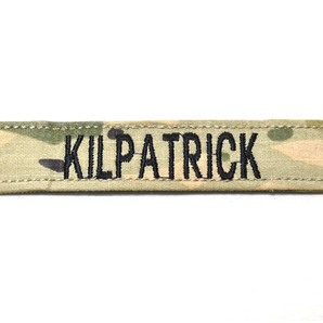 米軍実物 陸軍 ネームタグ ネームテープ パッチ OCP スコーピオン/マルチカム KILPATRICK G221の画像1