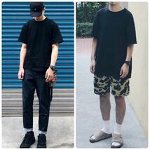 【ユナイテッドアスレ】新品未使用 5.6oz 無地 半袖Tシャツ ブラック 黒 XXL 2枚セット United Athle 500101 ハイクオリティー 男女兼用_画像4