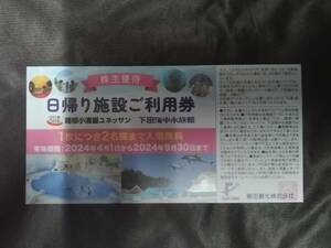 ★☆送62～★複数対応★藤田観光 株主優待　ユネッサン 下田海中水族館★優待券　優待　株主★24.9末迄☆★