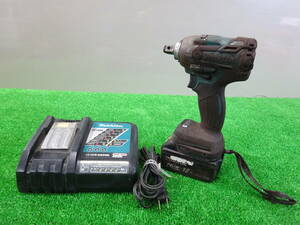 O【makita】工具 18V マキタ 充電式インパクトレンチ TW285D/充電器 DC18RC/バッテリー BL1860B 中古品 使用感アリ 1円スタート 1スタ