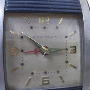 アンティーク 米国製 WESTCLOX ウエストクロックス トラベルクロック ビンテージ インテリア 置時計 手巻き 懐中時計 SEIKO 精工舎の画像3