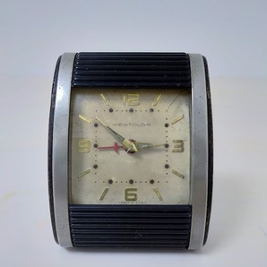 アンティーク 米国製 WESTCLOX ウエストクロックス トラベルクロック ビンテージ インテリア 置時計 手巻き 懐中時計 SEIKO 精工舎の画像1