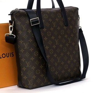 【極美品】 ルイヴィトン Louis Vuitton モノグラム マカサー キタン ブラウン系 2WAY ショルダーバッグ A4収納 1円 定価約19万 1057