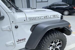 ラングラー ボンネットデカール WRANGLER ステッカー JEEP ルビコン　グレー