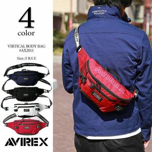 * the lowest price most new work great popularity AVIREX body bag vertical AVIREX Avirex AX2011 Avirex red *