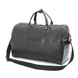 DOUBLES leather Boston bag Italian soft cow leather & horse leather &nme cow leather BNS-7277