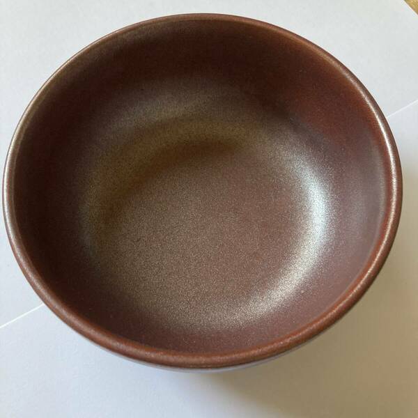 橘吉　深皿　茶色　橘吉シールあり　直径約17㎝×高さ約7.5㎝　自宅保管品