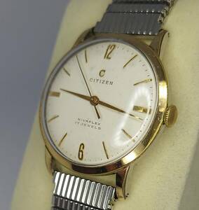 シチズン CITIZEN NIVAFLEX 17石 TOP 14K GOLD FILLED 洗浄注油済み 稼動品 Cマークが象徴的な1950年代製ヴィンテージ