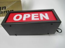 サインランプ OPEN オープン 店舗 看板 Sign Lamp インテリア ライト 電飾 アメリカン ネオン ガレージ 雑貨 エムケイ 中古美品_画像4