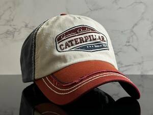 【未使用品】169K★Caterpillar キャタピラー キャップ 帽子 CAP ファンにも嬉しいお洒落なカラーリングのビンテージ加工《FREEサイズ 》