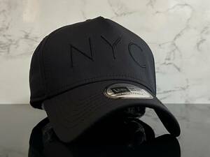 【未使用品】262KD 上品★NEW ERA ニューエラ×NYC NEW YORK CITY コラボ キャップ 上品で高級感のあるブラックの伸縮素材♪《FREEサイズ》