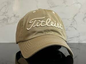 【未使用品】211KA★Titleist タイトリスト キャップ 帽子 CAP ファンにも嬉しい上品で高級感のあるベージュのコットン素材《FREEサイズ》