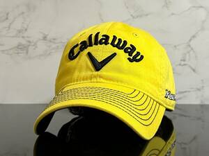 【未使用品】253KF★Callaway Golf キャロウェイ ゴルフキャップ 帽子 ファンにも嬉しい希少なイエローに人気のシリーズロゴ《FREEサイズ》