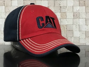 【未使用品】813W★Caterpillar キャタピラー CAT キャット キャップ 帽子 CAP クールなカラーリングのコットン素材《FREEサイズ》