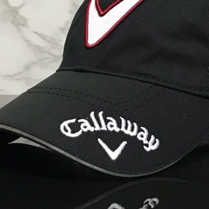 【未使用品】50B ★Callaway Golf キャロウェイ ゴルフ キャップ 帽子 クールなブラックのコットン素材にモデルロゴ♪《FREEサイズ》の画像7