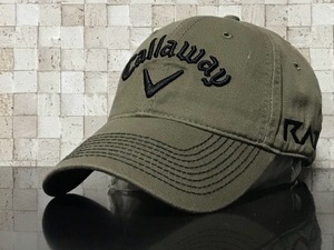 【未使用品】25WD★Callaway Golf キャロウェイ ゴルフ キャップ 帽子 CAP クールなカーキのコットン素材にシリーズロゴ！《FREEサイズ》