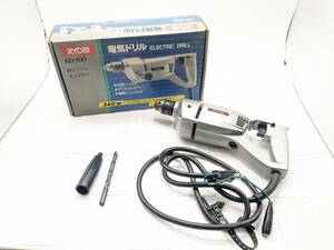 1000円～【動作確認済】RYOBI リョービ 電気ドリル 100V AD-100 電動工具 ドリル 穴あけ ハンドル付き☆大工 DIY 現場 中古品 現状品