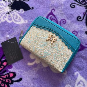 アナスイ　ANNA SUI プランタン マルチケース 小銭入れ & カードケース & キーケース ミニ財布 ライトブルー　蝶々