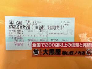 【送料無料・簡易書留】　青春１８きっぷ　残り２回　返却不要