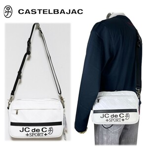 《CASTELBAJAC SPORTS カステルバジャック スポーツ》新品 定価19,800円 軽量 ロゴ総柄 ショルダーバッグ ラウンドバッグ ゴルフ A9598