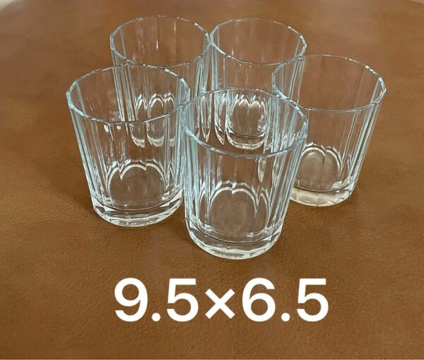 タンブラー グラス　5個セット　9.5×6.5