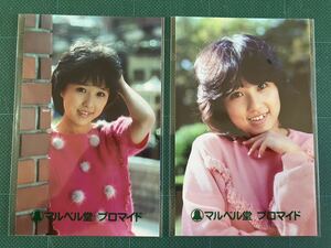 【未開封】つちやかおり　マルベル堂プロマイド写真2枚　ピンク　80年代アイドル