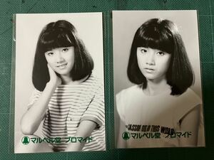 【未開封】原田知世　マルベル堂プロマイド写真2枚　Tシャツ　ロングヘア　80年代アイドル 