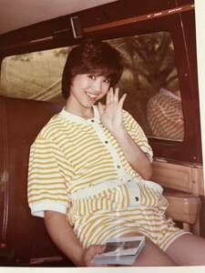 【レア】松田聖子　写真(当時物) 黄ボーダー　80年代アイドル 