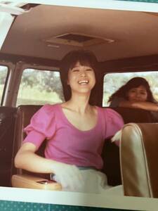 【レア】松田聖子　写真(当時物) ピンク　車内　80年代アイドル