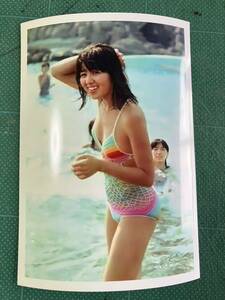 [ rare ] Ishino Mako photograph rainbow swimsuit Showa era star 70 period idol 