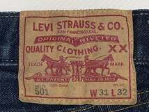 LEVIS リーバイス 66501 W31 (約78cm) 濃紺 復刻 トルコ製 501XX 赤耳 ビックE デニム パンツ LVC メンズ ジーンズ _画像7