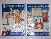 1942年ライフマガジン 切り抜き [4 Calvert] ビンテージ LIFE　雑誌 USA アメリカ レトロ 壁飾り ポスター_画像1