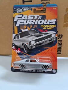 Hot wheels　FAST FURIOUS ワイルドスピード　'70 CHEVROLET NOVA SS