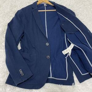 【ZARA】ZARA MAN ザラ ザラマン テーラードジャケット ネイビーブルー 青 メンズ アンコン スーツ ストレッチ 伸縮素材 54　大きめサイズ