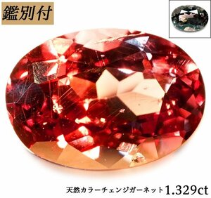 【鑑別付】天然カラーチェンジガーネット1.329ct　＜加工承ります＞