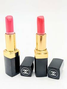 CHANEL 44 ROSE FRELE 16 ROSE ESCALE シャネル 口紅 2セット リップ ルージュ ア レーヴル リップスティック 化粧品 中古