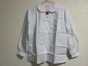 スクールブラウス　女子丸襟長袖　白　サイズ　175B　未使用品　中学生　高校生　スクールシャツ　大きいサイズ