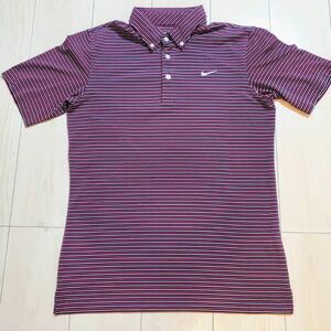 NIKE ナイキ GOLF ゴルフウェア 半袖 ポロシャツ マルチボーダー ボーダー メンズ トップス Ｍサイズ