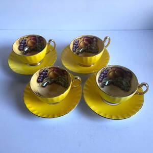  Aynsley o- tea -do Gold yellow cup & saucer 4 customer 