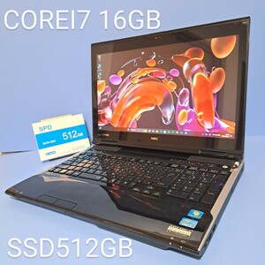 ★最強CoreI7★メモリ16GB★新品SSD512GB NEC/LL770/H/YAMAHAスピーカーWindows11/ブルーレイ/Office2019H&B/カメラ/lavie/フルHD液晶画面