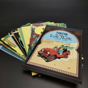 【送料無料】タンタンの冒険 TINTIN ポストカード まとめて１8枚セット★絵はがき スノーウィ エルジェ 燃える水の国 月世界探検 希少 レア