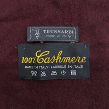 伊製 TRUSSARDI トラサルディ 《繊維の宝石》上質 カシミヤ100% マフラー ボルドー ワインレッド イタリア製 ストール ショール カシミア_画像2