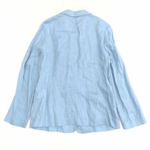 DoCLASSE ドゥクラッセ 麻 リネン100% テーラードジャケット 13(XL) サックスブルー LL 2L ゆったり 大きい 国内正規品 レディース 女性用_画像2