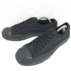 ●美品 CONVERSE コンバース ジャックパーセル ローカット キャンバススニーカー 27cm 黒×黒 ブラック Jack Purcell メンズ 紳士