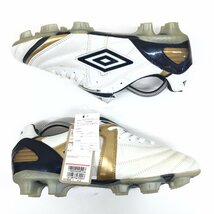 ●新品 UMBRO アンブロ 定価7,665円 アクセレイターWD3SLライト グラウンド向き サッカー スパイク 27cm 白系 ホワイト系 軽量 部活 未使用_画像6