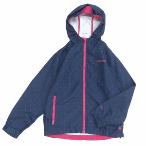 *Columbia Colombia OMNI-SHIELD polka dot mountain parka S dark blue navy f-ti jacket blouson dot outdoor camp 