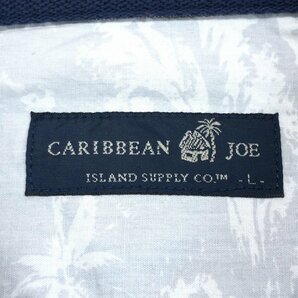 美品 CARIBBEAN JOE カリビアンジョー ロゴ刺繍 B.D. チェック シャツ L カーキ系 オリーブ系 長袖 カジュアル 国内正規品 メンズ 紳士の画像3