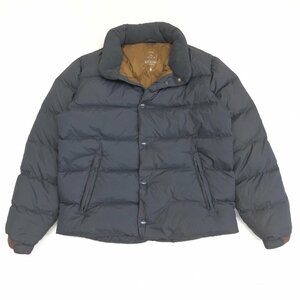 ★GAP ギャップ 定価22,900円 ポリウレタンコーティング ナイロン ダウンジャケット L チャコールグレー ダウンコート 国内正規品 メンズ