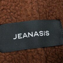 ★JEANASIS ジーナシス 定価19,800円 オーバーサイズ エコムートンジャケット F ブラウン フェイクムートン コート ビッグシルエット 毛皮_画像3